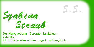 szabina straub business card